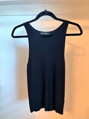 Banana Republic Black Ribbed Scoop-Neck Tank